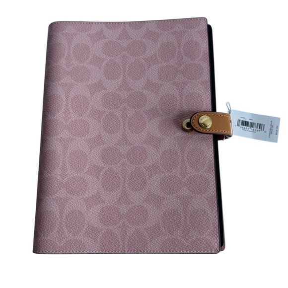 Coach Powder Pink Notebook in Signature Canvas NWT - Picture 3 of 4